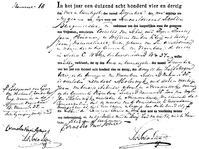 18341224 ovl akte 18 Leendert Molenwijk ev Geertje Verheul